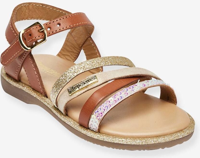 LES TROPEZIENNES Leren kindersandalen Badox Inaya PAR M. BELARBI kameel