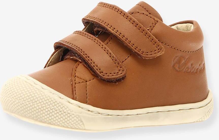 Naturino Cocoon velcro's bumper effen lederen sneakers cogna wit - Foto 3