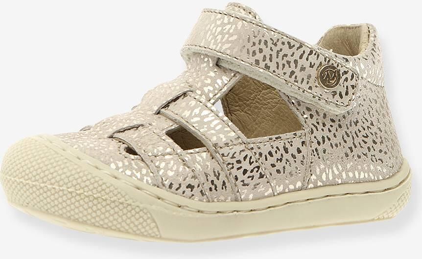 NATURINO Semi-open laarsjes bede zilver