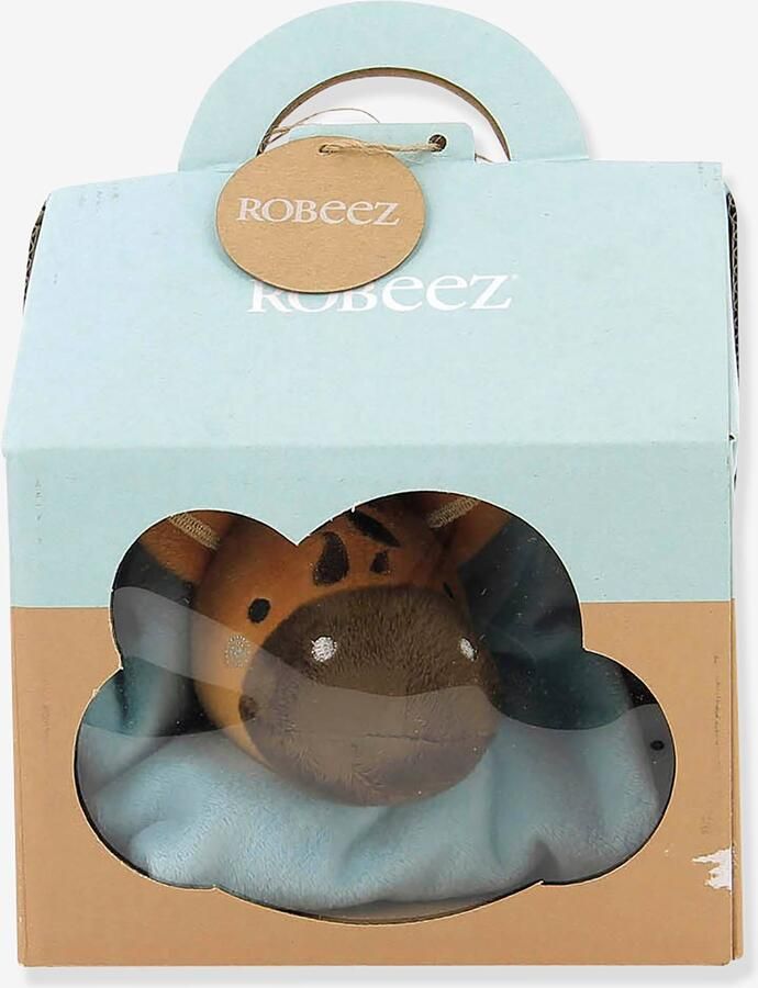 ROBEEZ Cadeauset voor pasgeborenen slofjes + knuffel blauwgroen
