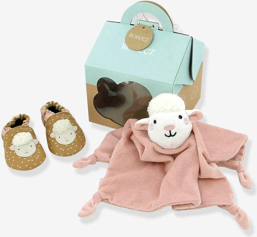 ROBEEZ Cadeauset voor pasgeborenen slofjes + knuffel kameel