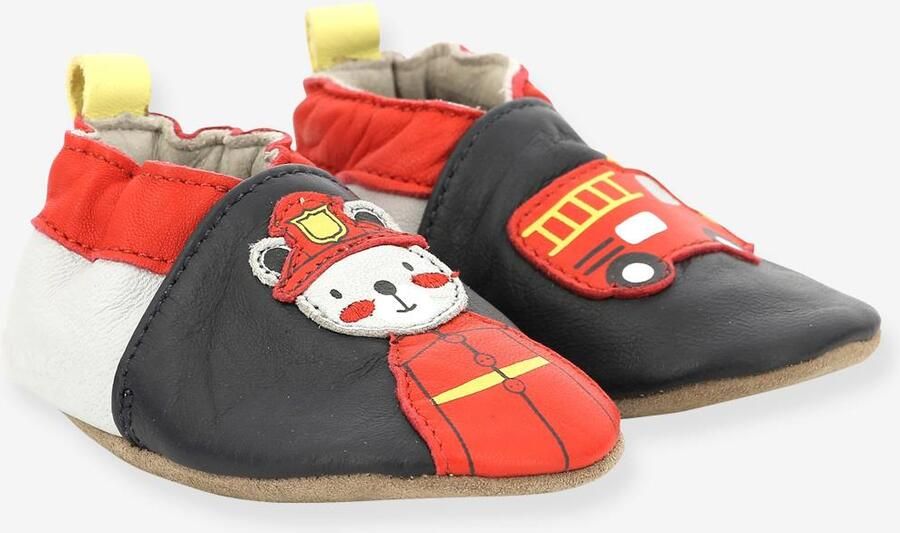 ROBEEZ Soepele babyslofjes Fire 686641-10 marineblauw