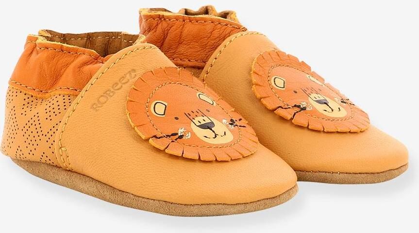 ROBEEZ Zacht leren babyslofjes Grooar camel