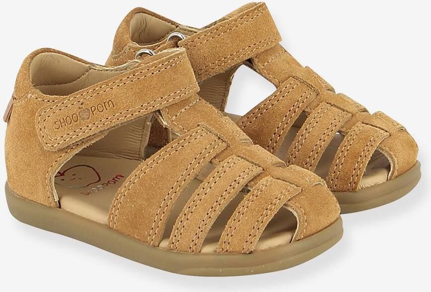 SHOO POM Pika Tonton sandalen voor meisjes kameel