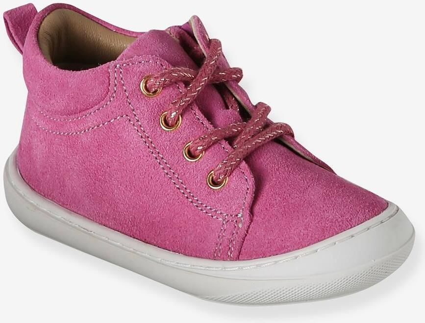 VERTBAUDET Baby eerste stapjes veterschoenen van soepel leer fuchsia - Foto 2