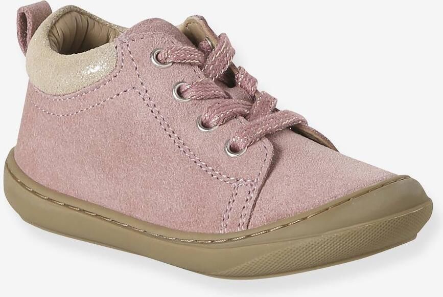VERTBAUDET Baby eerste stapjes veterschoenen van soepel leer rozen - Foto 2