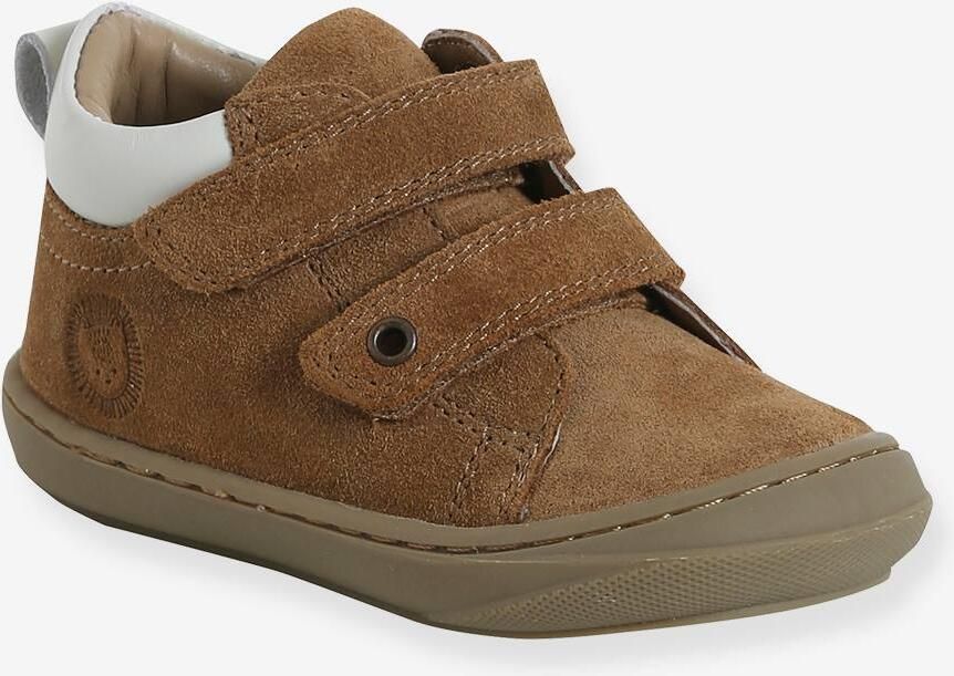 VERTBAUDET Babyslofjes van zacht leer met antislip bruin