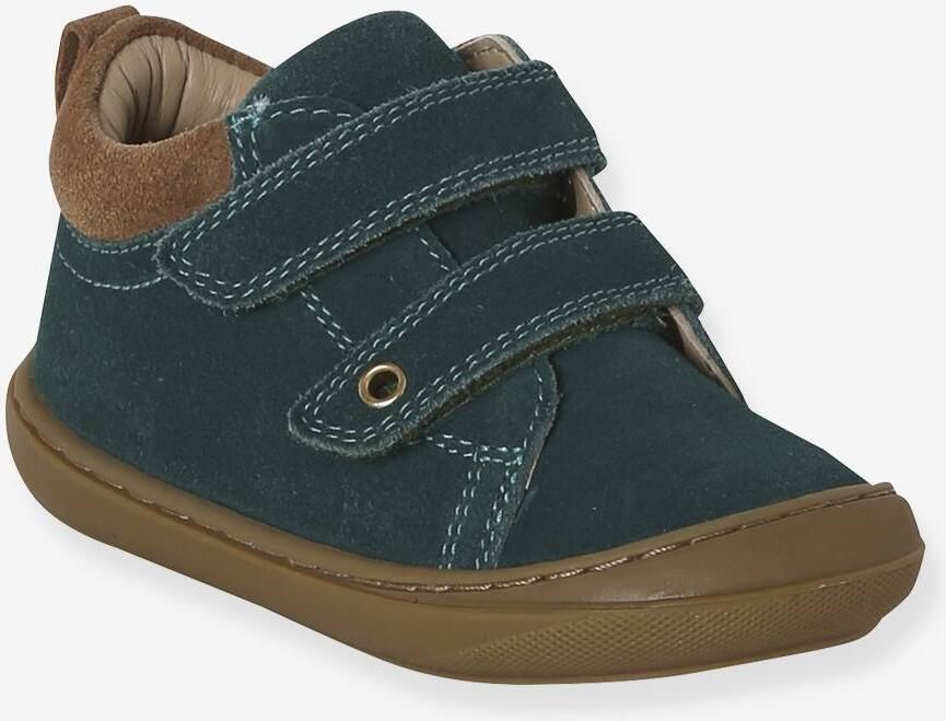 VERTBAUDET Babyslofjes van zacht leer met antislip groen