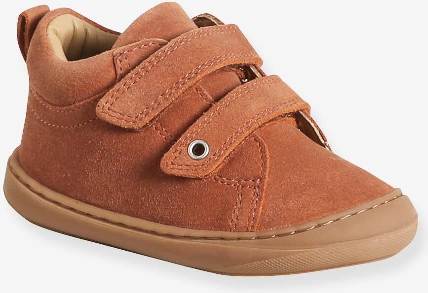 VERTBAUDET Babyslofjes van zacht leer met antislip okergeel