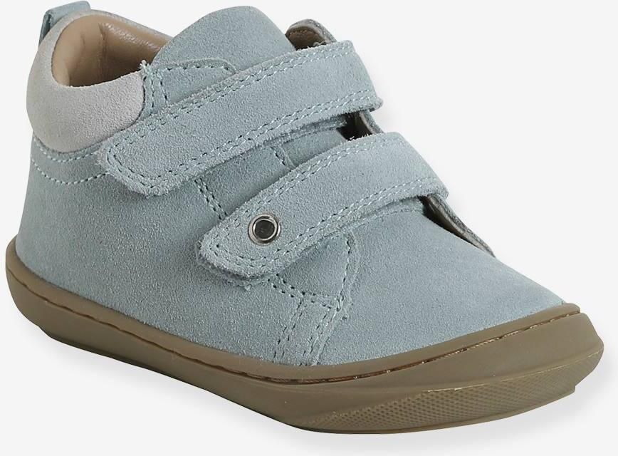VERTBAUDET Babyslofjes van zacht leer met antislip saliegroen