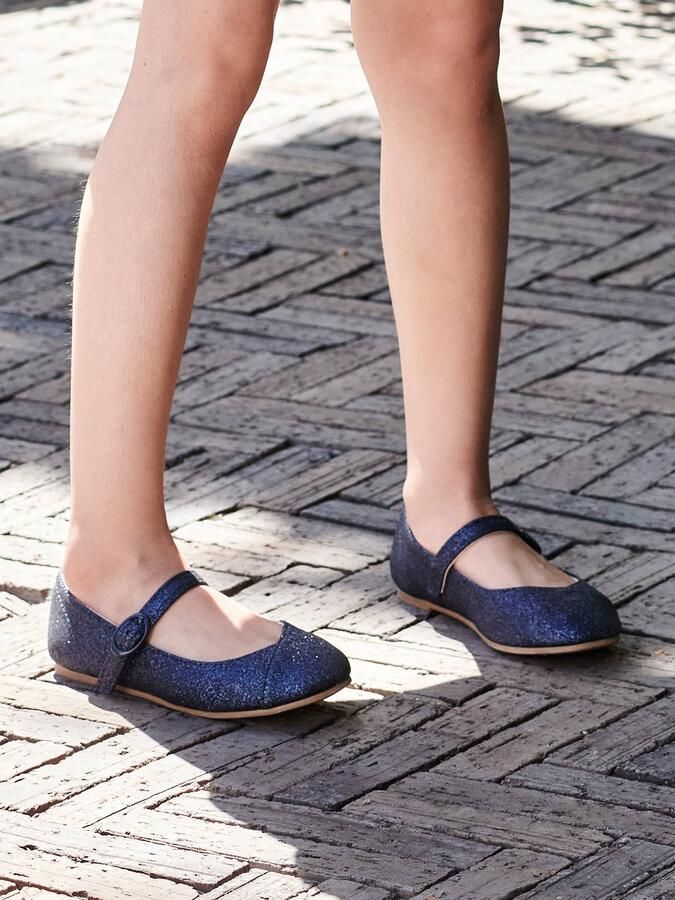 VERTBAUDET Ballerina's met pailletten voor meisjes blauw - Foto 2