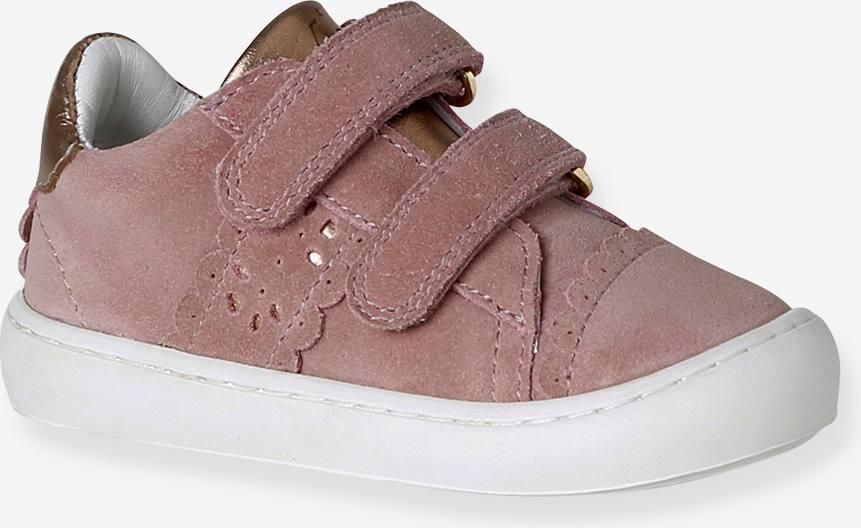 VERTBAUDET Baskets met klittenband van leer baby roze (poederkleur) - Foto 2
