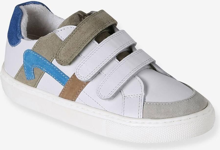 VERTBAUDET Baskets met klittenband van leer voor kinderen veel wit - Foto 2