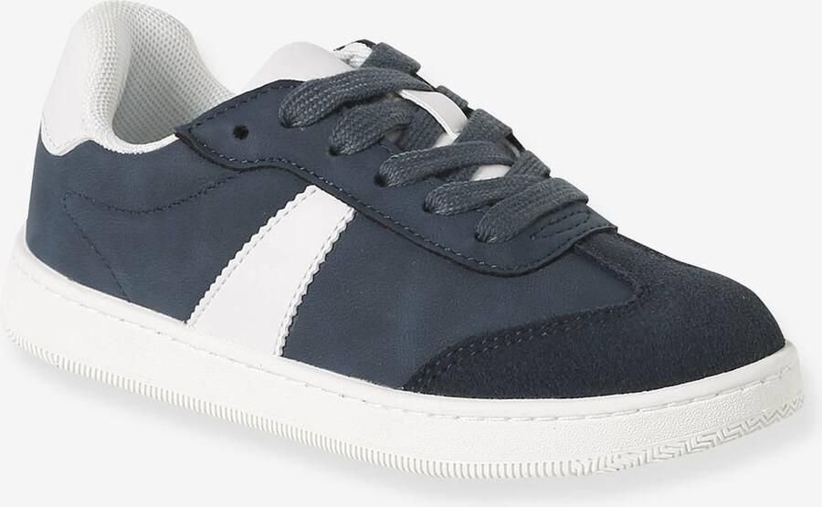 VERTBAUDET Baskets met veters en rits voor kinderen marineblauw