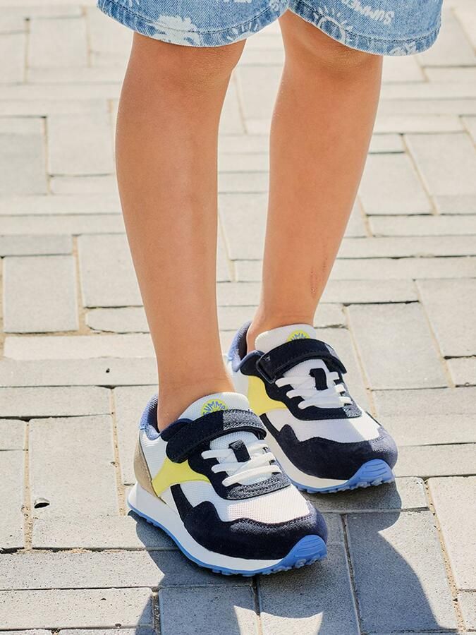 VERTBAUDET Baskets voor jongens met klittenband en elastiek veel blauw - Foto 2