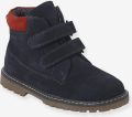 VERTBAUDET Boots voor jongens collectie voor de kleuterschool leer met klittenband marineblauw - Marineblauw
