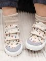 VERTBAUDET Canvast babysneakers met klittenband beige bedrukt - Beige