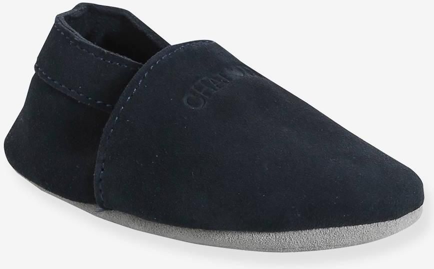 VERTBAUDET Elastische leren babyschoentjes in soepel leer marineblauw