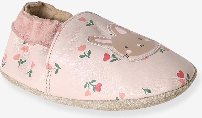 VERTBAUDET Elastische leren babyschoentjes in soepel leer veel roze - Foto 2