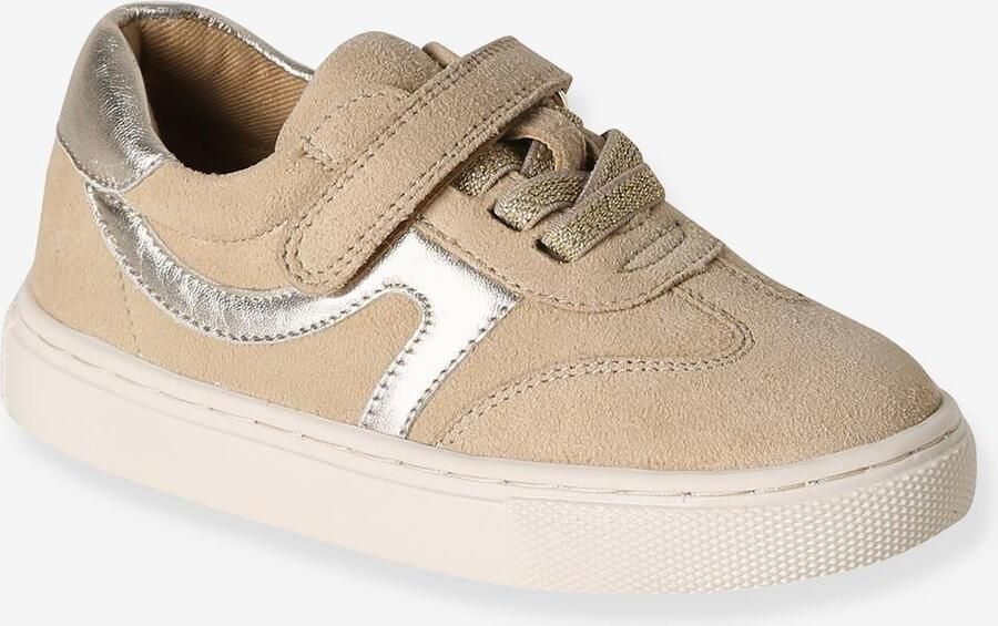 VERTBAUDET Elastische leren baskets voor kinderen bruin - Foto 2
