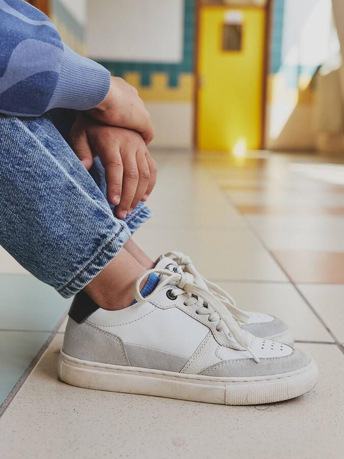 VERTBAUDET Gestoffeerde en geritste leren den voor kinderen veel wit - Foto 2