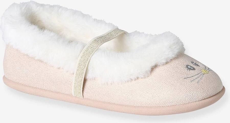 VERTBAUDET Gevoerde meisjes ballerinasloffen met elastiek goud - Foto 2