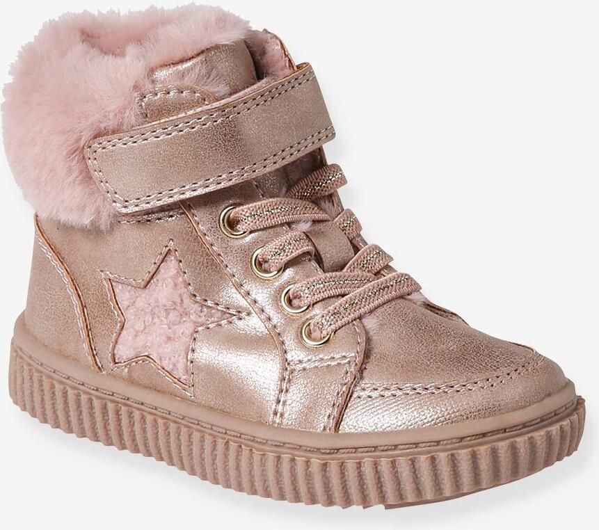 VERTBAUDET Gevoerde sneakers met veters klittenband en ritssluiting voor baby's nude - Foto 2