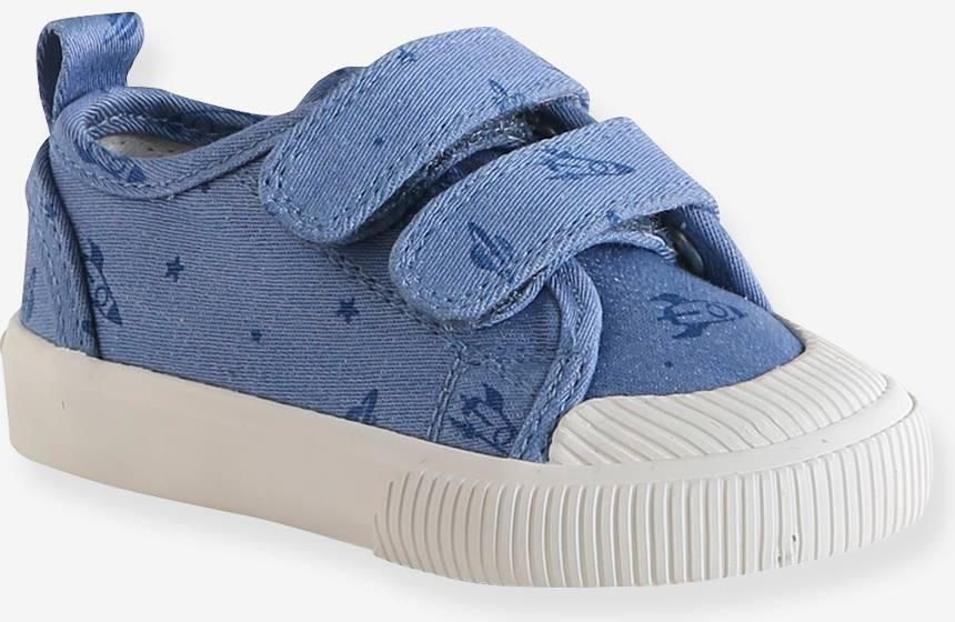 VERTBAUDET Geweven den met textielprint voor baby's chambrayblauw