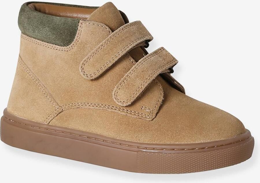 VERTBAUDET Halfhoge jongenssneakers in gekrast leer beige - Foto 2