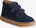 VERTBAUDET Halfhoge jongenssneakers in gekrast leer marineblauw - Marineblauw