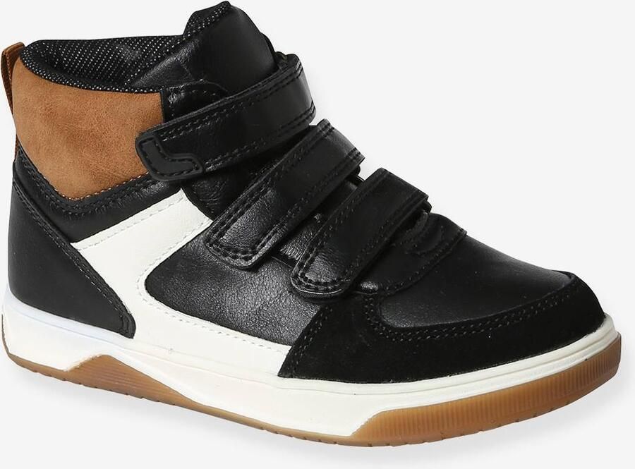 VERTBAUDET Hoge kindersneakers met klittenband zwart