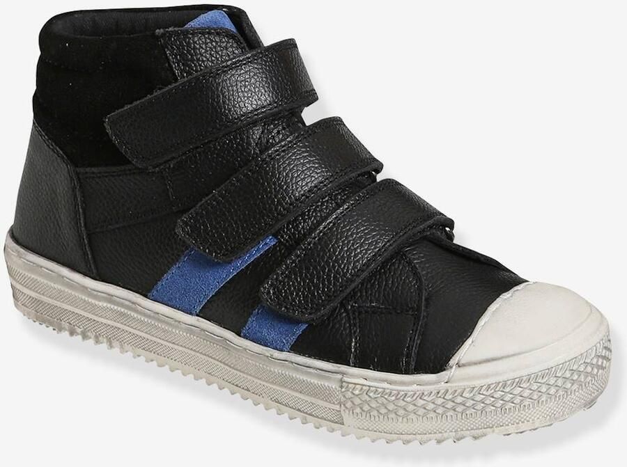 VERTBAUDET Hoge leren sneakers jongens zwart - Foto 2