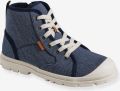 VERTBAUDET Hoge stoffen sneakers met gekartelde zool voor kinderen jeansblauw - Jeansblauw