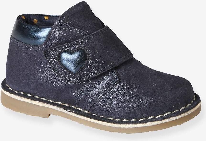 VERTBAUDET Iriserend leren babylaarsjes marineblauw