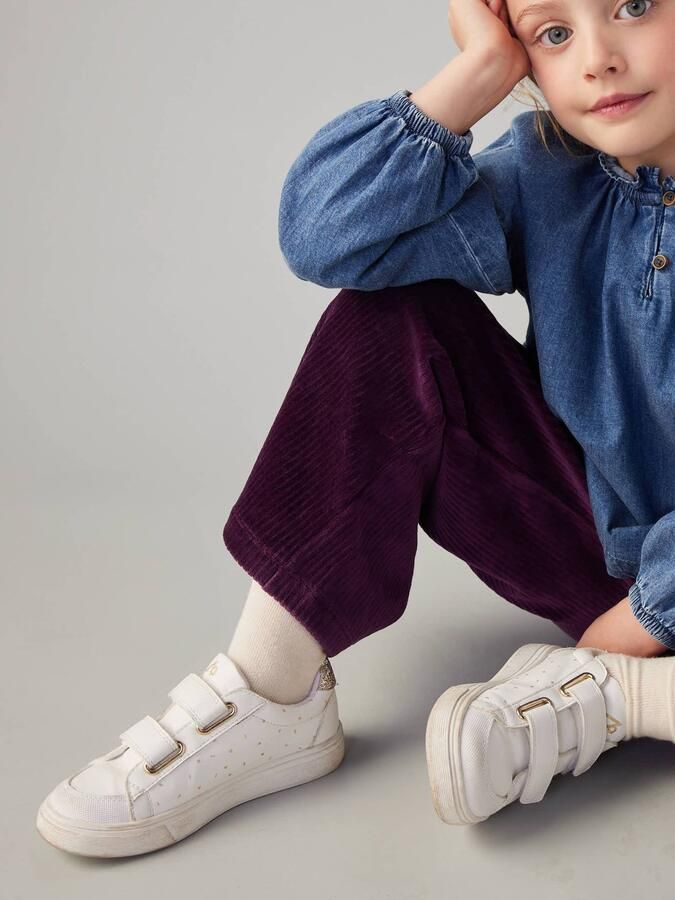 VERTBAUDET Kindersneakers met gouden details wit bedrukt