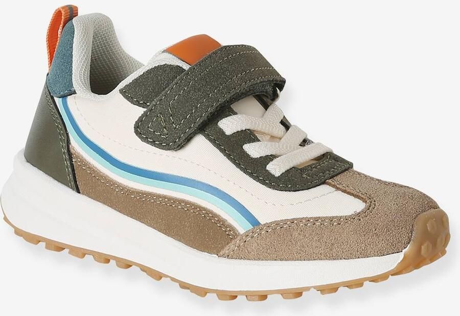 VERTBAUDET Kindersneakers met veters en klittenband kleutercollectie kaki - Foto 2