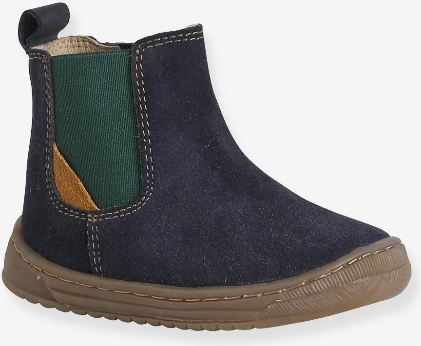 VERTBAUDET Leren babyboots eerste stapjes marineblauw