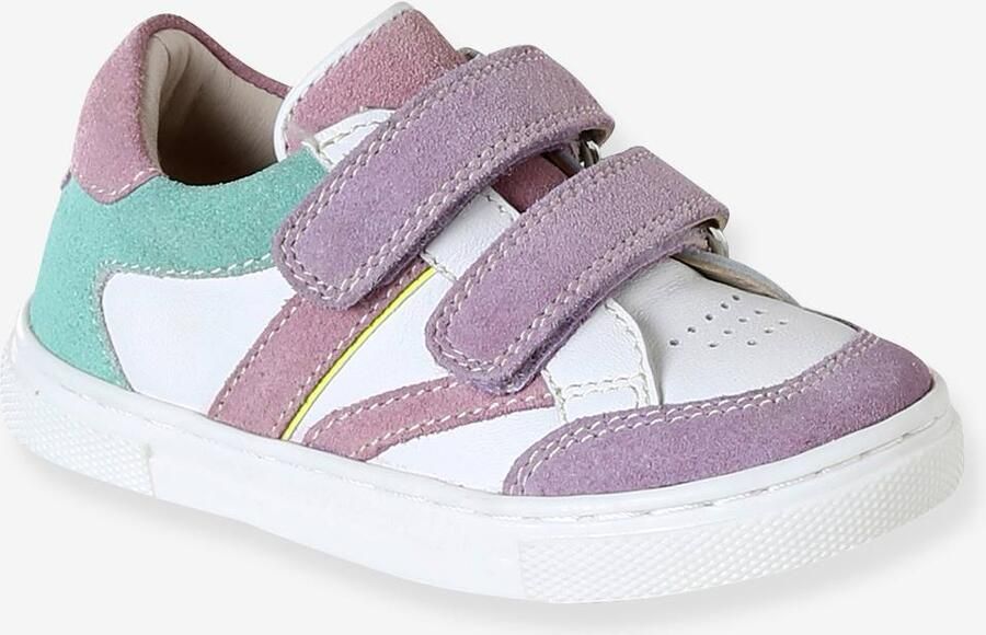VERTBAUDET Leren baskets met klittenband voor baby's veel paars - Foto 2