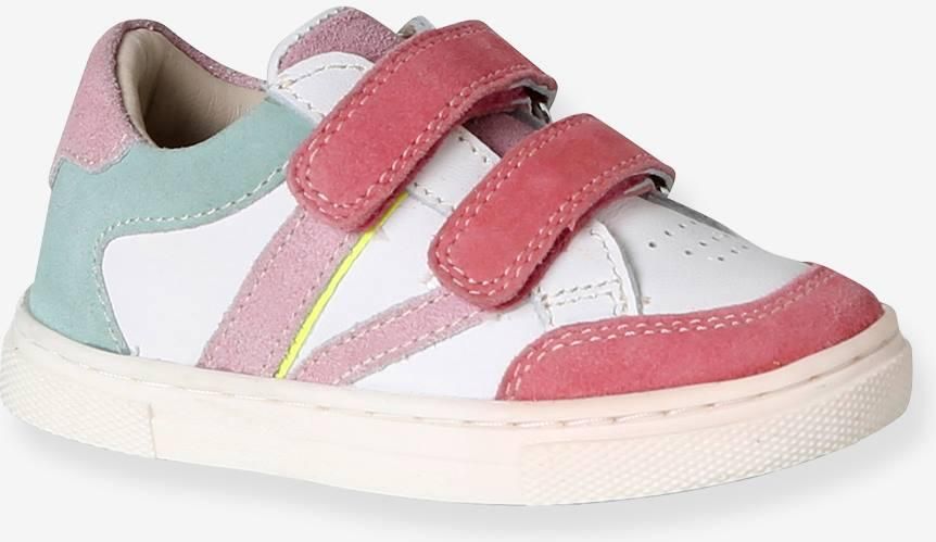 VERTBAUDET Leren baskets met klittenband voor baby's veel wit - Foto 2