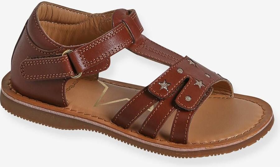 VERTBAUDET Leren kindersandalen met klittenband kleutercollectie bruin - Foto 2