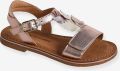 VERTBAUDET Leren kindersandalen met klittenband kleutercollectie goud - Goud