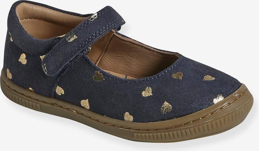 VERTBAUDET Leren kinderschoentjes met enkelbandje kleutercollectie blauw bedrukt - Foto 2