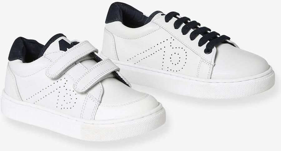 VERTBAUDET Leren kindersneakers wit