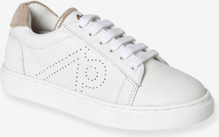 VERTBAUDET Leren kindersneakers wit - Foto 2