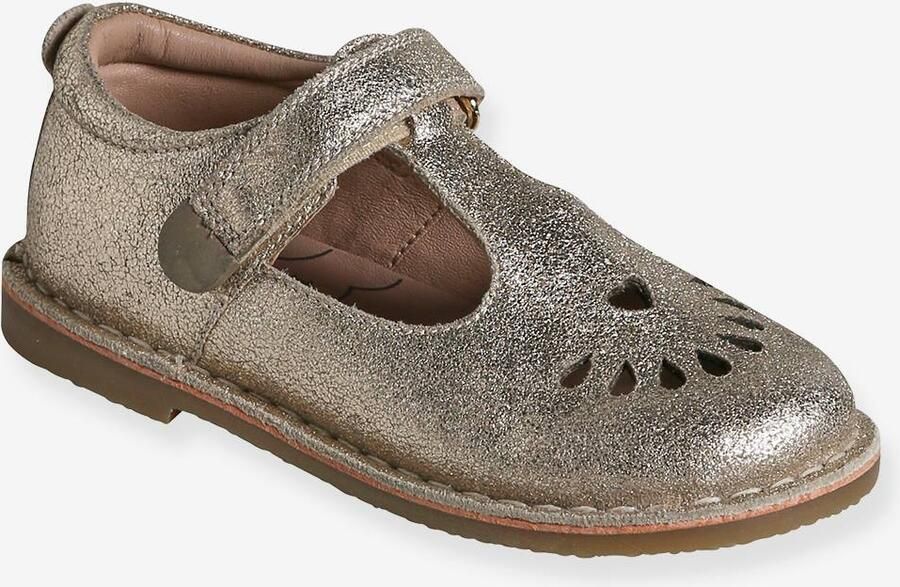 VERTBAUDET Leren meisjes sandalen kleutercollectie goud - Foto 2