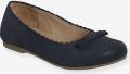 VERTBAUDET Leren meisjesballerina's marineblauw - Marineblauw