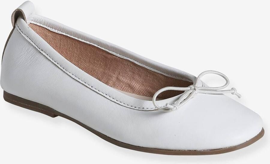 VERTBAUDET Leren meisjesballerina's wit - Foto 2