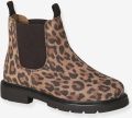 VERTBAUDET Leren meisjesboots met elastiek beige - Beige