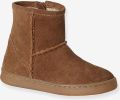 VERTBAUDET Leren meisjesboots met rits bruin - Bruin