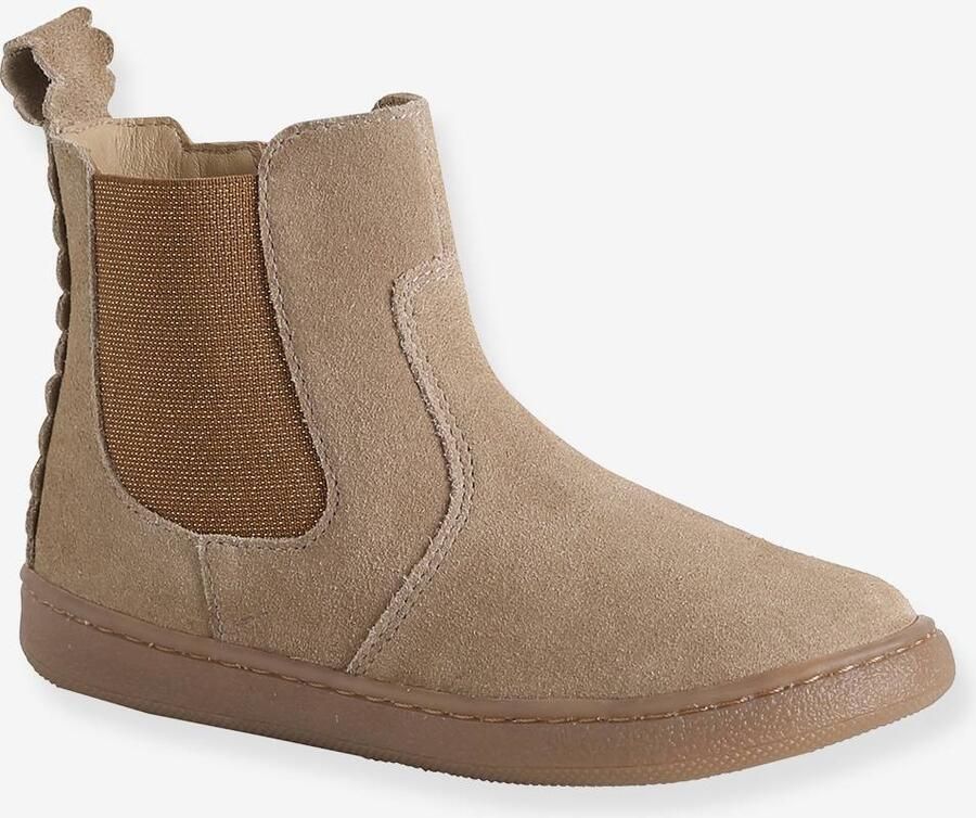 VERTBAUDET Leren meisjeslaarzen beige - Foto 2